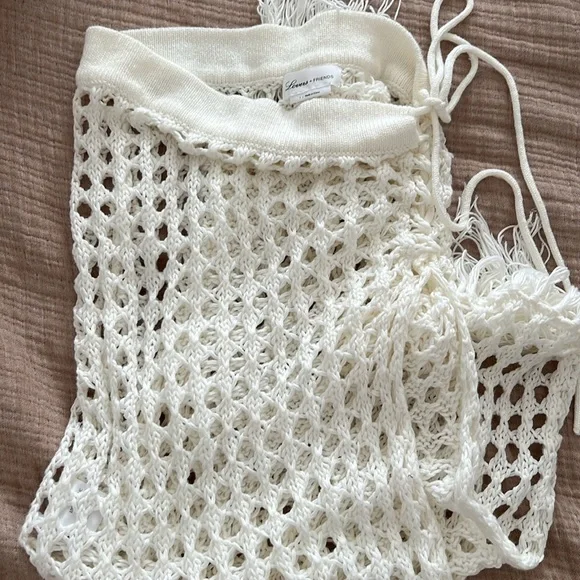 Lovers + Friends White Crochet Midi Skirt - Picture 3 of 3